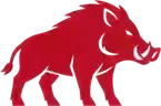 Red Arkansas Razorback hog emblem